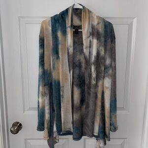 CLARA SUNWOO Tie Dye Open Cardigan Women’s Sz 1x Art to Wear